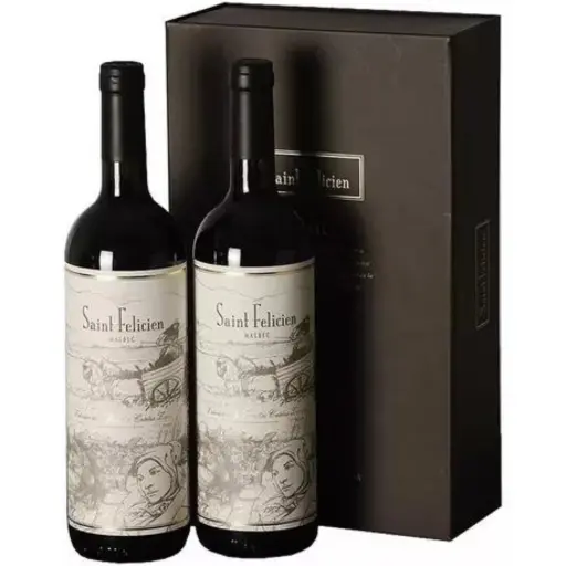 Vino Saint Felicien Malbec Estuche Imantado x2